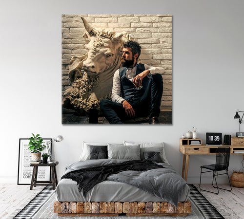 BOSS Bearded Man And Bull