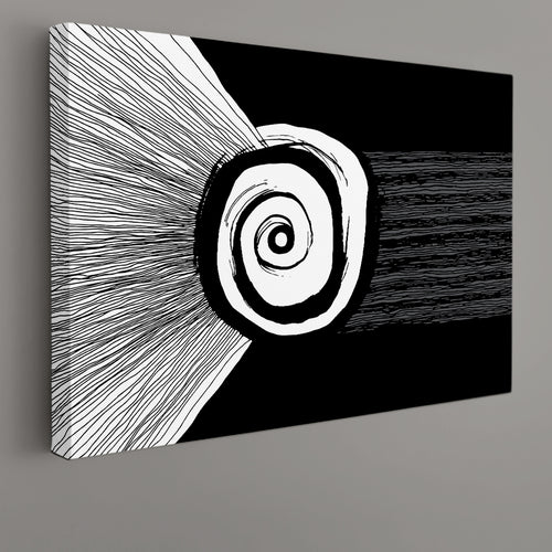 BLACK AND WHITE Geometric Modern Abstract Art