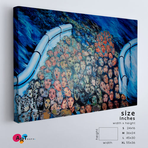 SEA OF HUMANITY Berlin World Largest Outdoor Art Gallery Graffiti Canvas Print