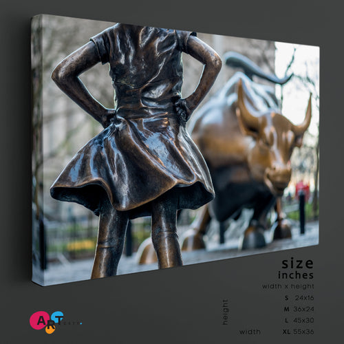 Fearless Girl & Charging Bull Symbol of Wealth