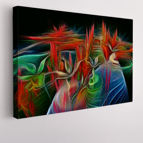 Abstract Fractal Psychedelic Shape Red Blue Green Modern Art