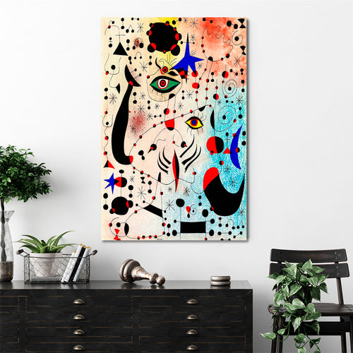 INSPIRED BY JOAN MIRO ABSTRACT In Love with a Woman