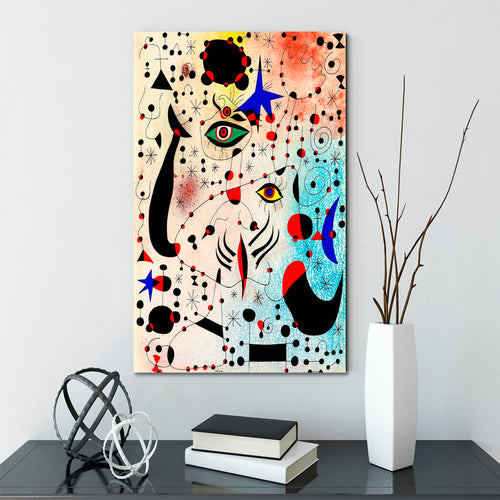 INSPIRED BY JOAN MIRO ABSTRACT In Love with a Woman