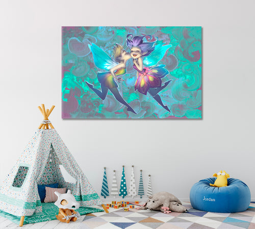 Kids Room Cute Funny Elves With Fairy Wings