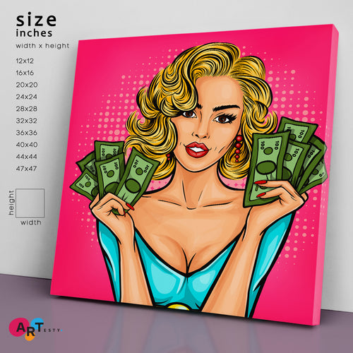 POP ART Girl with Money