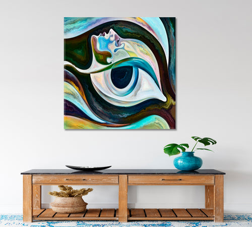 EVIL EYE Vibrant Patterns Contemporary Art - Square Panel