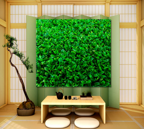 LIVE GREEN HOME Plant Leaf Abstract - Square Panel