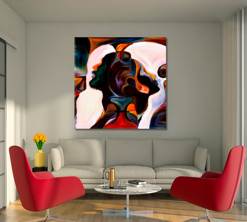 MODERN ART Abstract Design Canvas Print | Square Panel