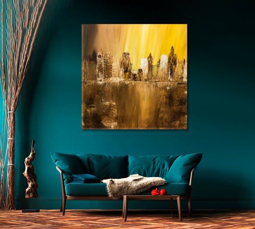 Abstract City Creative Modern Grunge Contemporary | Square Panel