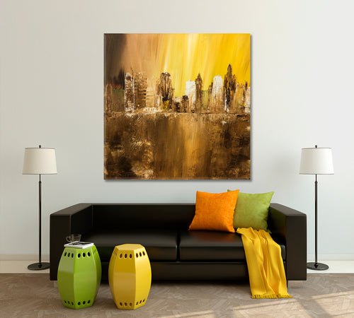 Abstract City Creative Modern Grunge Contemporary | Square Panel