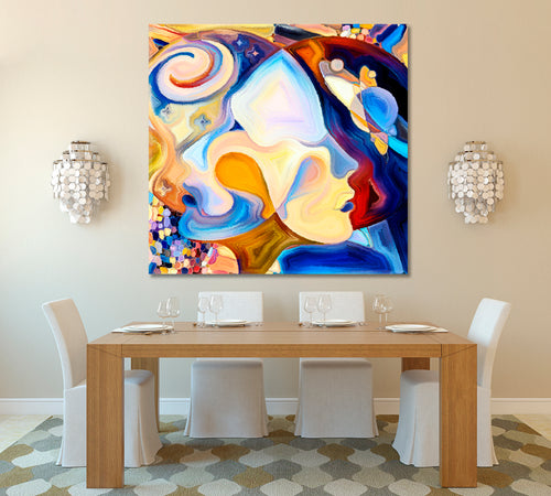 MALE AND FEMALE Abstract Multicolor Shapes - Square Panel