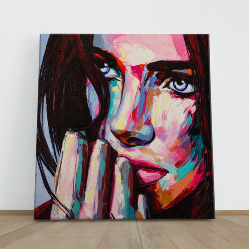 DIFFERENT VISION  Beauty Woman Contemporary Art - Square Panel