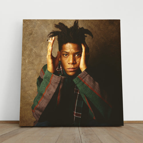 Jean Michel Basquiat Portrait  - Square Panel