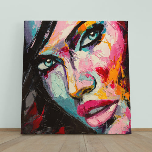 COLORS OF THE MOOD Beautiful Woman Fine Art, Square Panel