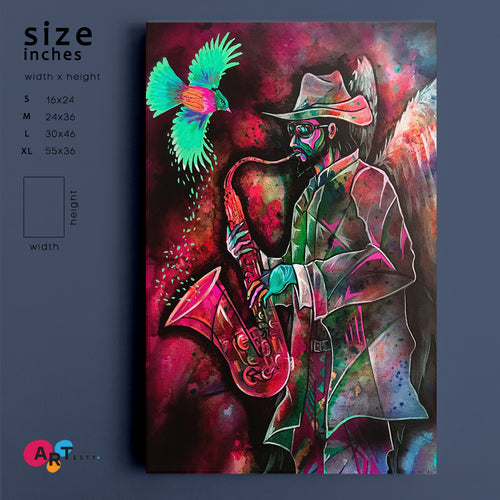 ANGEL Cubism Musician Sax Man Saxophone