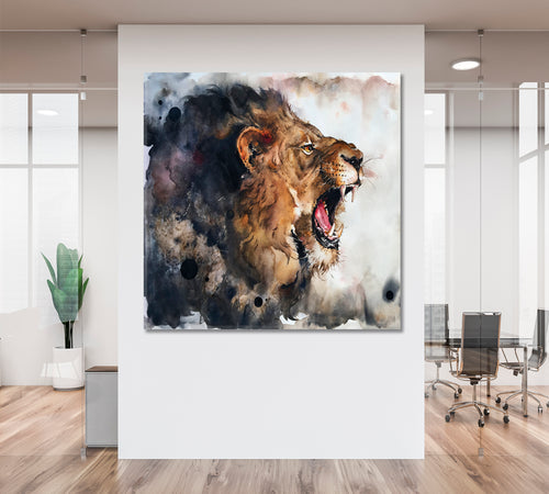 Wild Roaring Lion Fine Art