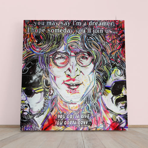 John Lennon Inspired Lyrics from Beatles Songs Street Art - S