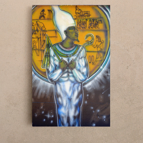 Egyptian God Atum Popular Urban Graffiti San Diego CA USA  Canvas Print - Vertical
