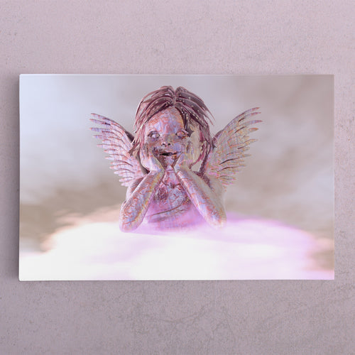 Kids Room Concept Cute Sweet Baby Angel With Fairy Wings Art Print