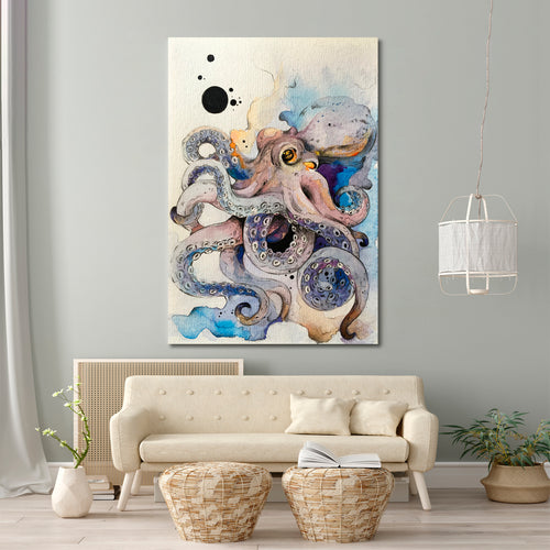 Octopus And Sea Waves Painting