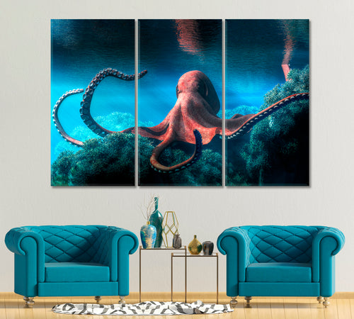 Octopus Underwater World Creative Poster