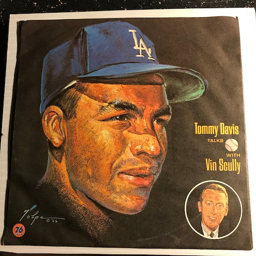 Vin Scully - Dodgers - Tommy Davis Talks with Vin Scully b/w Ron Perranoski Talks with Vin Scully - Dodger Record Library #12/16 - Novelty