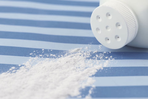 Use baby powder to locate a whole in air mattress