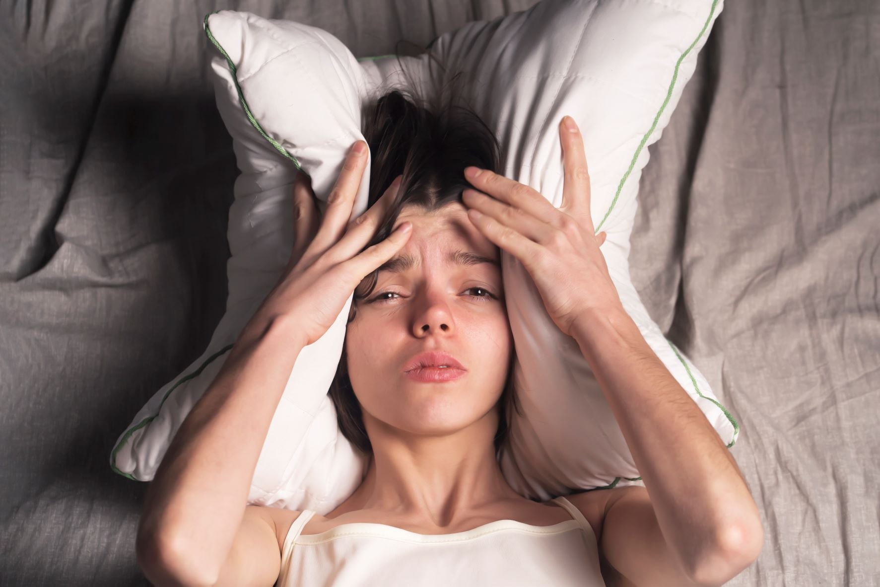 Nightmares when lucid dreaming, woman awake after having nightmare needs 