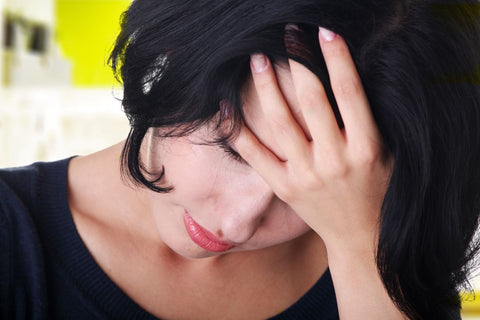 Emotional problems and anxiety causing insomnia, woman being disstressed