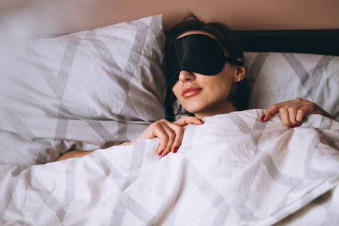 Women sleeping with mask on