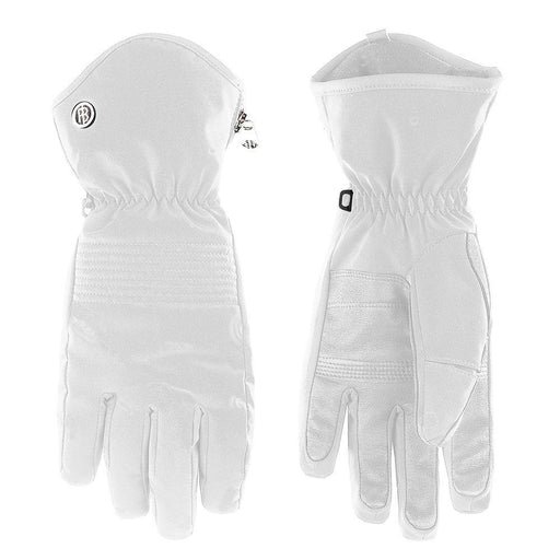 ladies white ski mittens