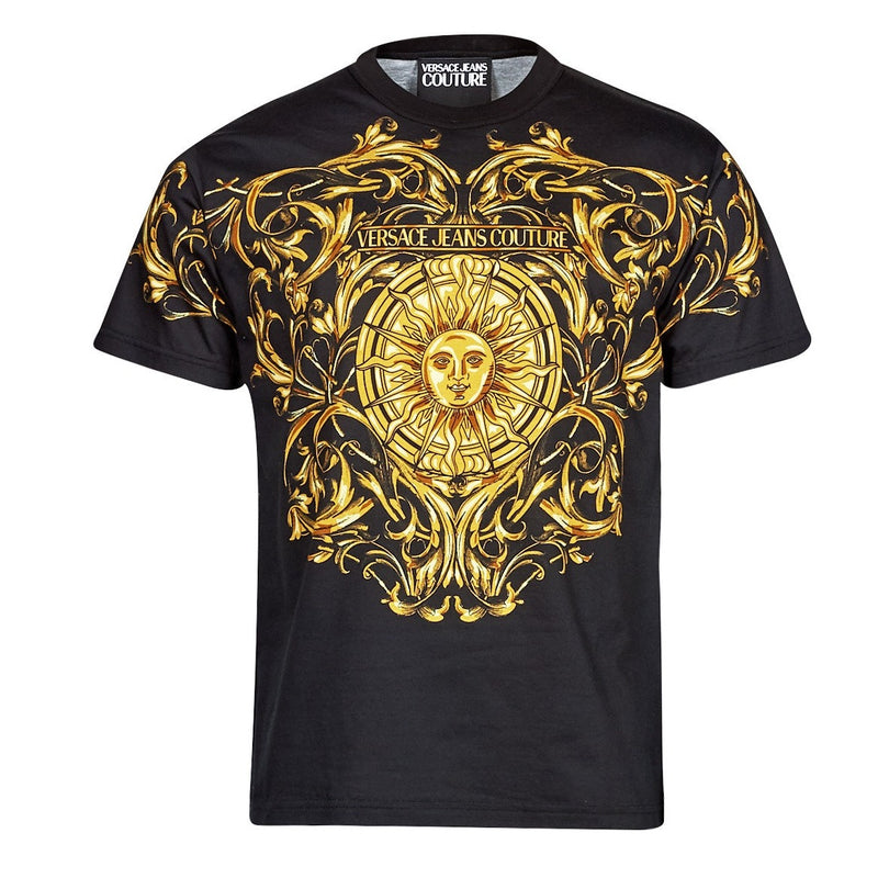 Norm Op risico Picasso VERSACE JEANS COUTURE MENS SUN PRINT T-SHIRT BLACK – Enzo Clothing Store