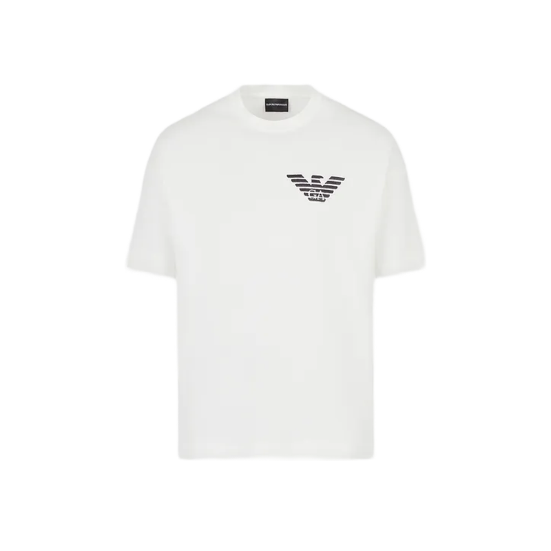 diep Hoge blootstelling Rubriek EMPORIO ARMANI HEAVY JERSEY TSHIRT WITH EAGLE AND LETTERING EMBROIDERI –  Enzo Clothing Store