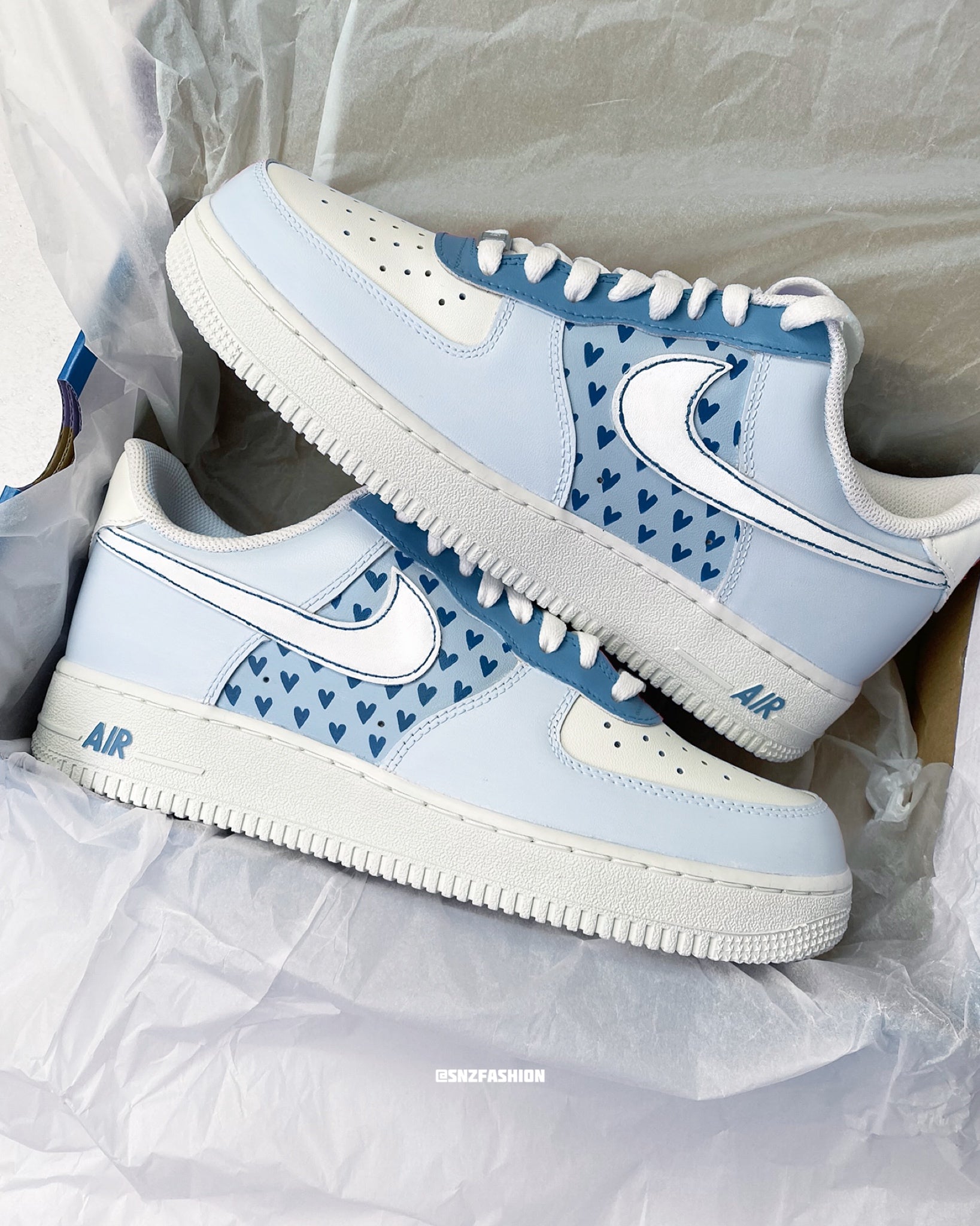 PASTEL HEARTS NIKE AIR FORCE 1'S (more colours) – SNZ FASHION