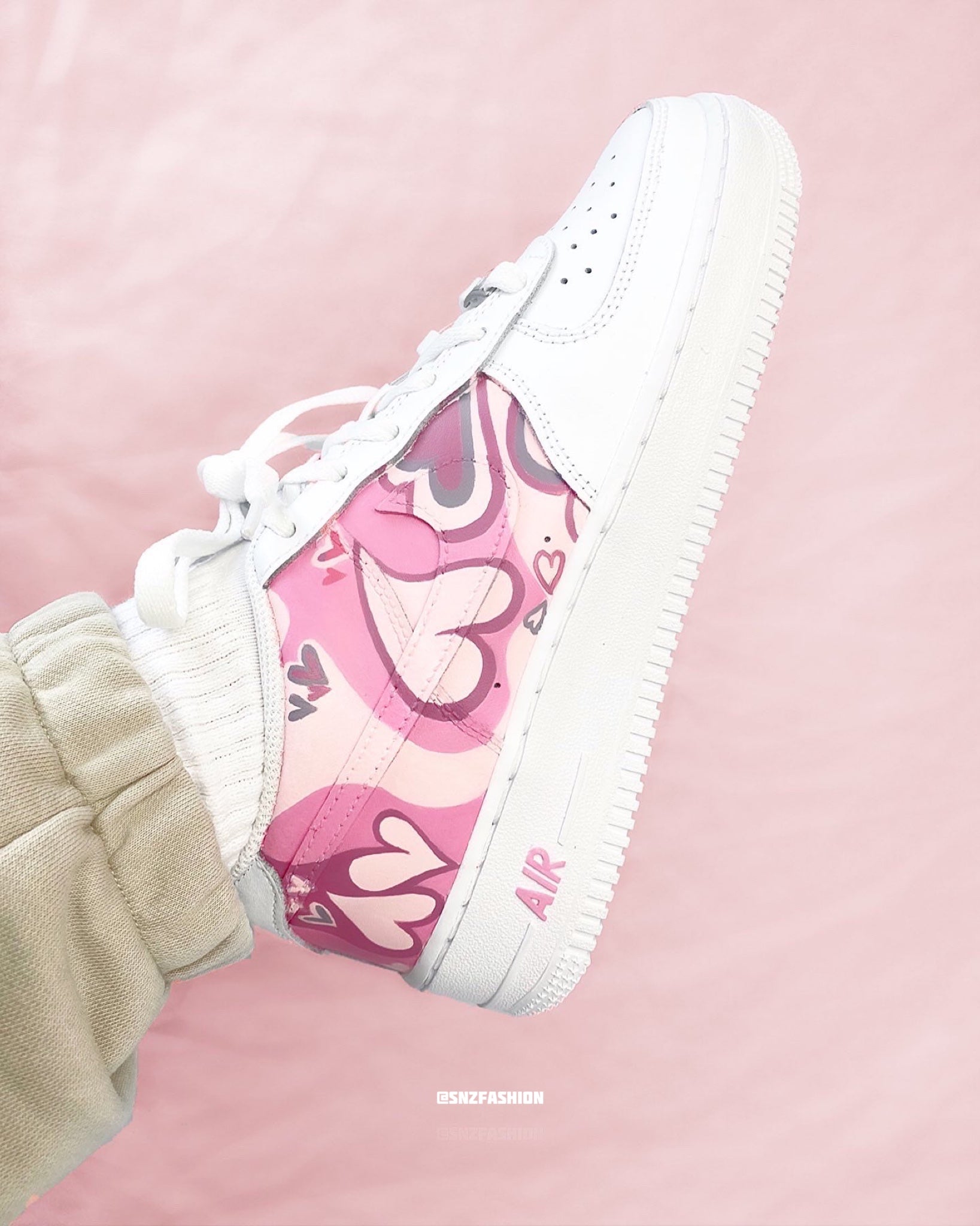 aesthetic custom air force ones