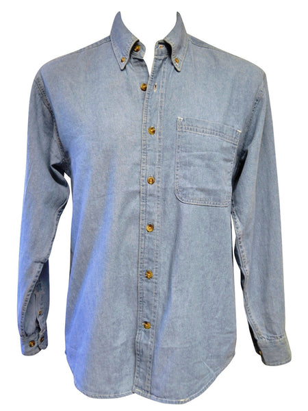 Yellow Air Denim Button-down Shirt, Size Large – tahoe t-shirts.and ...