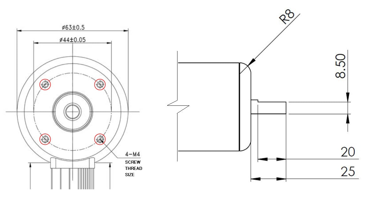 titan x motor dimensions