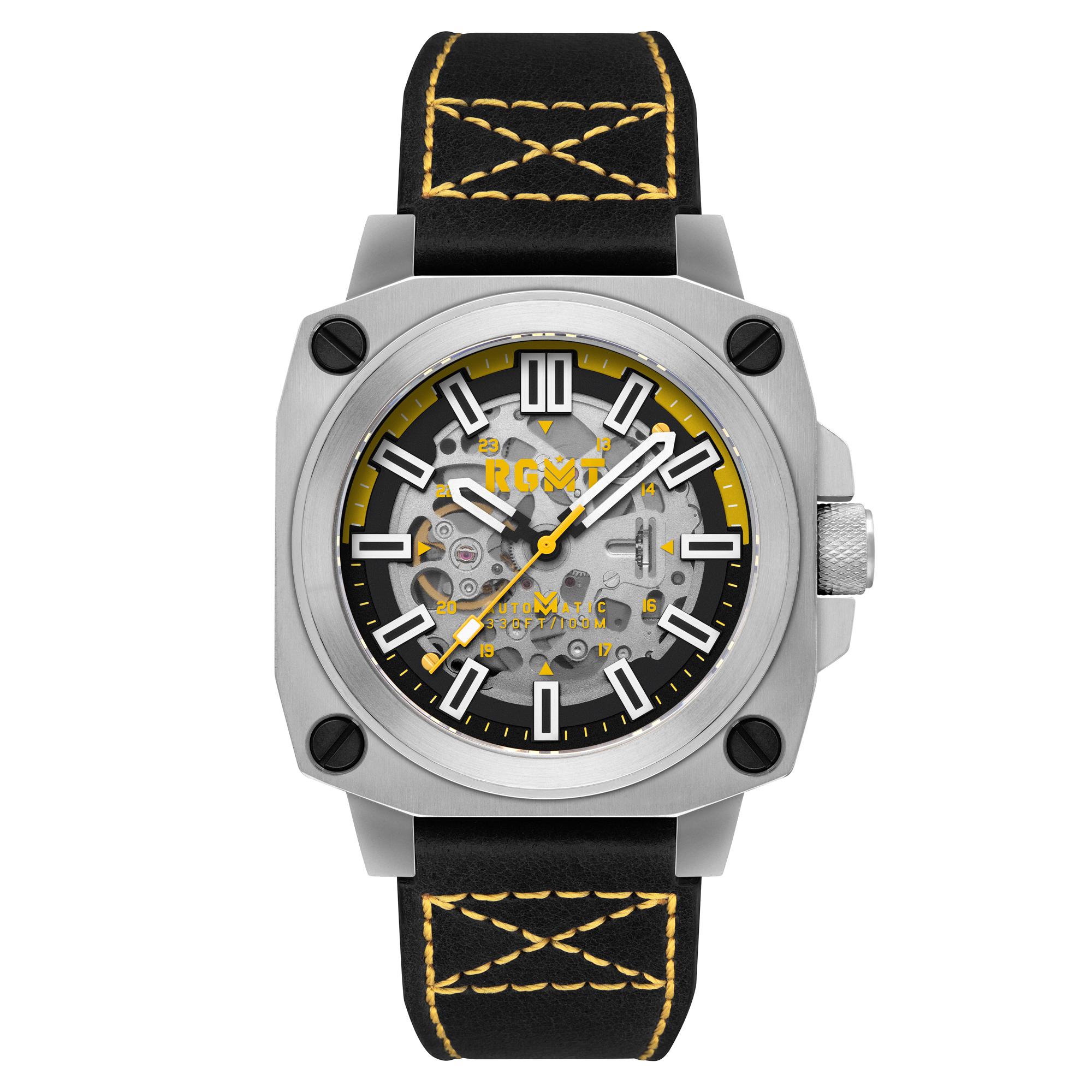 Altimeter Skeleton Automatic Ops Yellow
