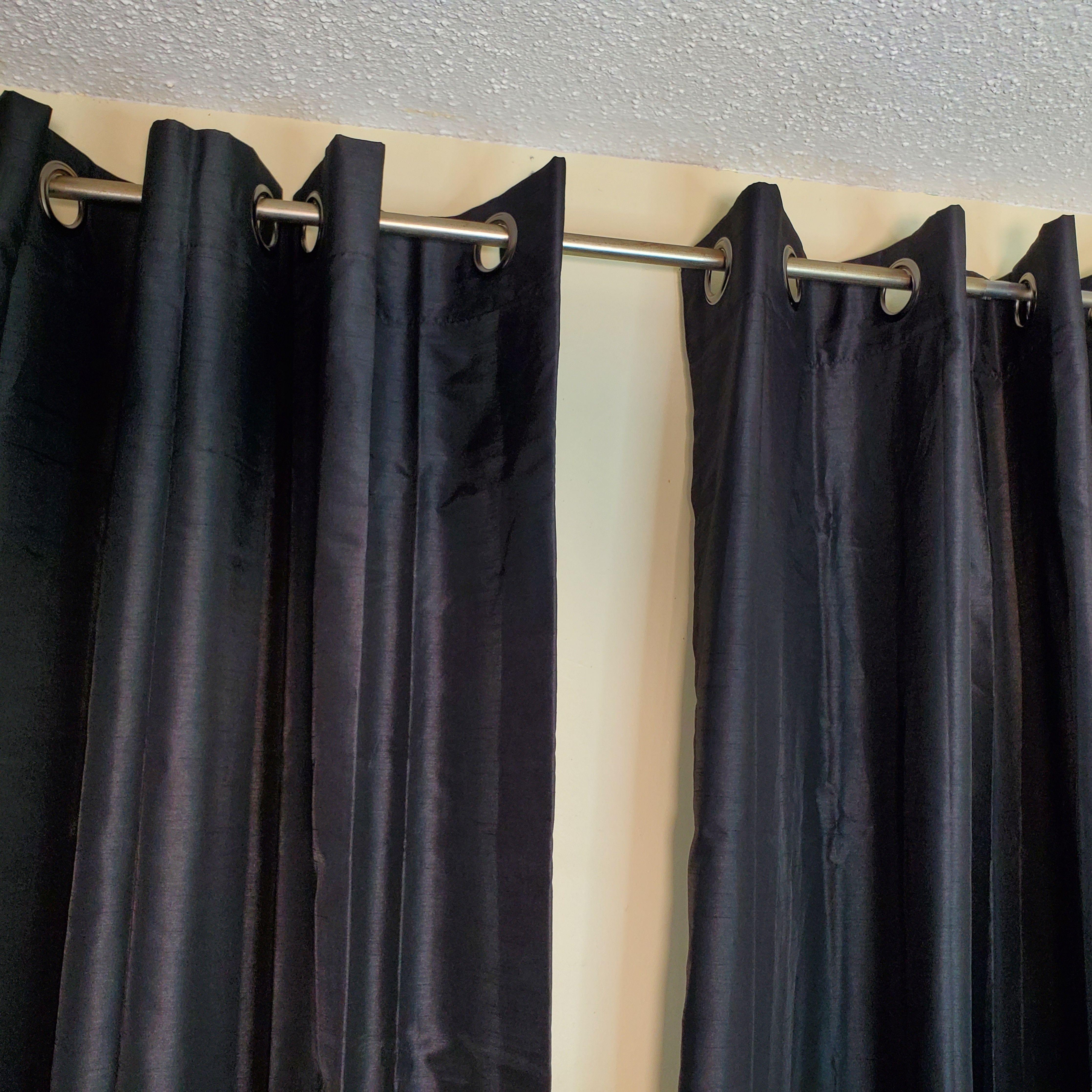 Black Floor Length Window Curtains Samarlie