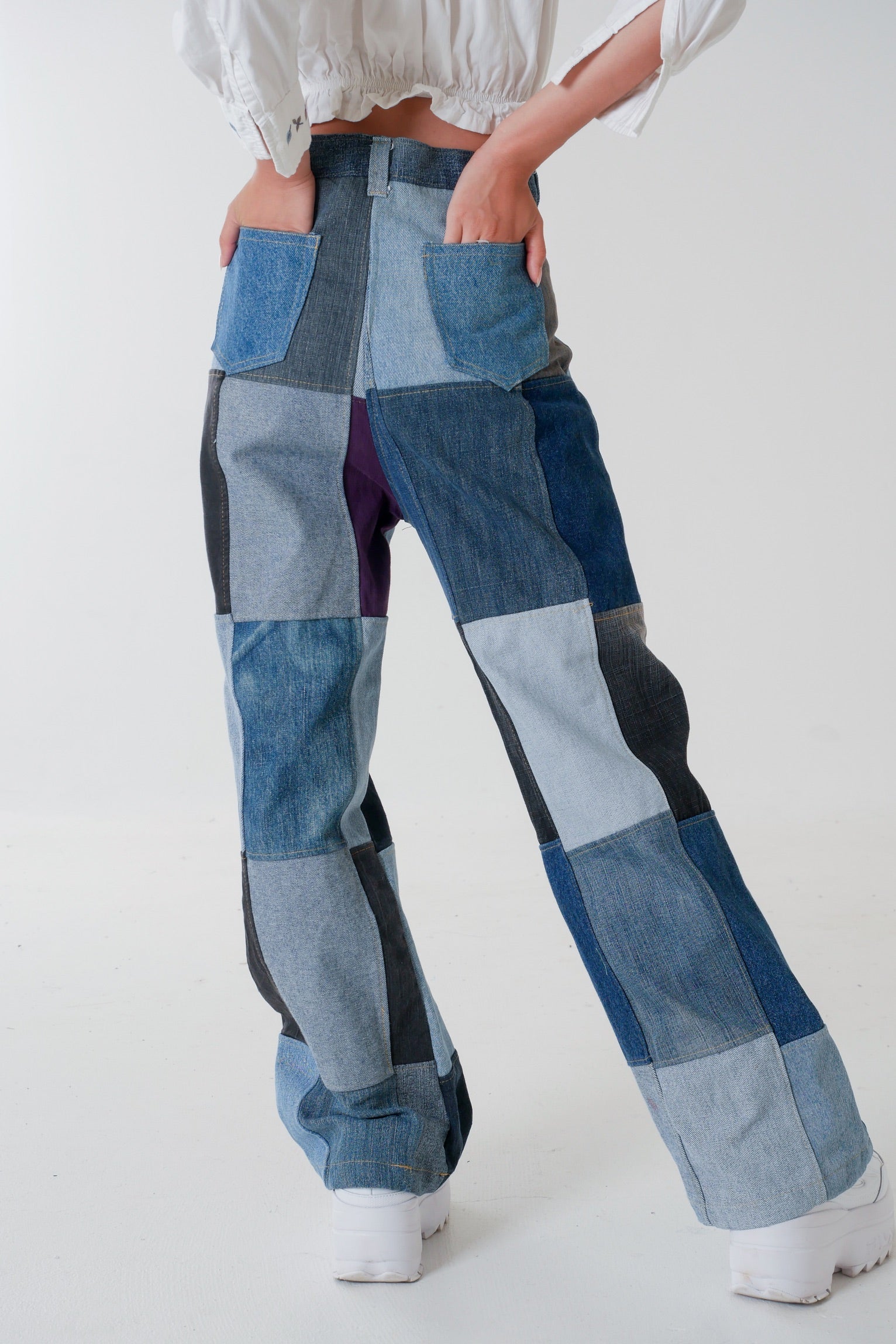 patchwork jeans