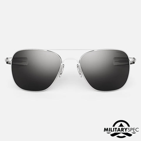 Matte Chrome Military Special Edition Aviator Men’s Best Seller Sunglasses