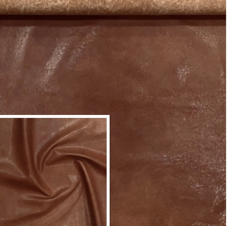 Brown Lambskin Leather With Pebbled Texture 0.46 0.9 M2 // 5 