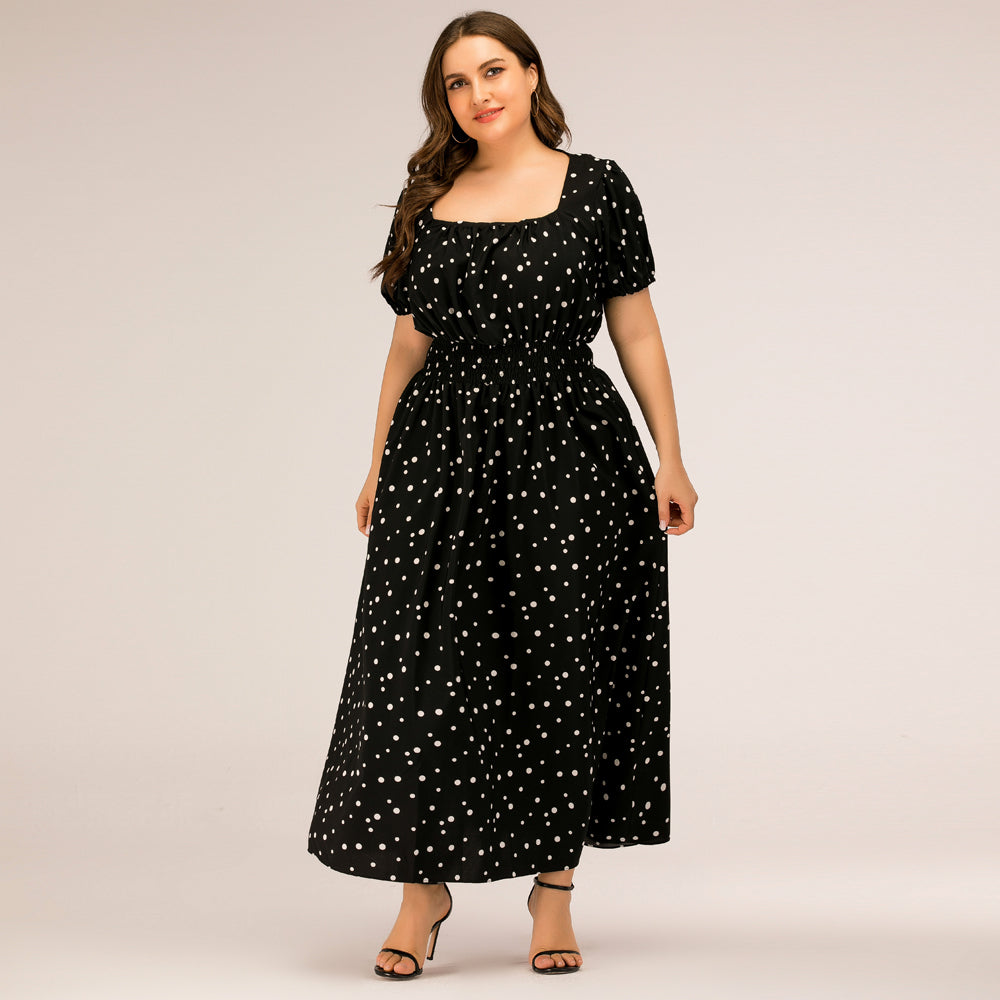 Feminine Plus-Size Relaxed-Fit Dress – 1SANSOME