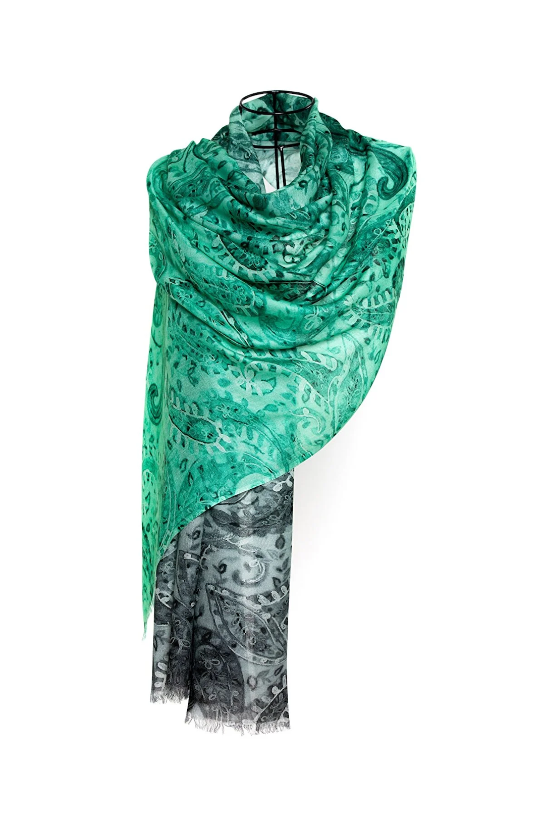 SEQUINS SCARF SILK CASHMERE SHAWL SILK