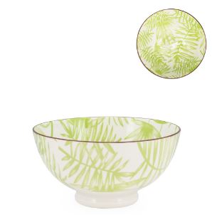 Kiri Porcelain 6" Medium Bowl - Palm Leaf