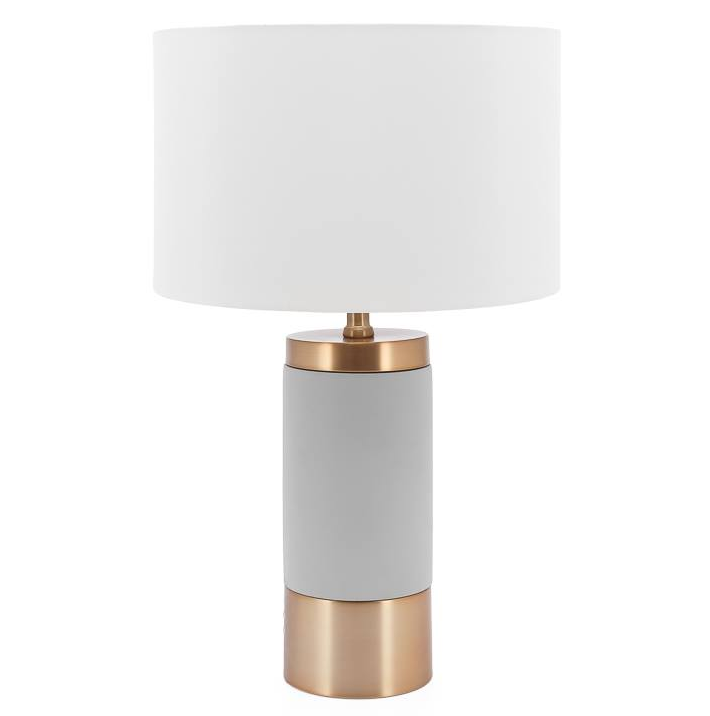 Loris Column Brass/Black Cement Table Lamp