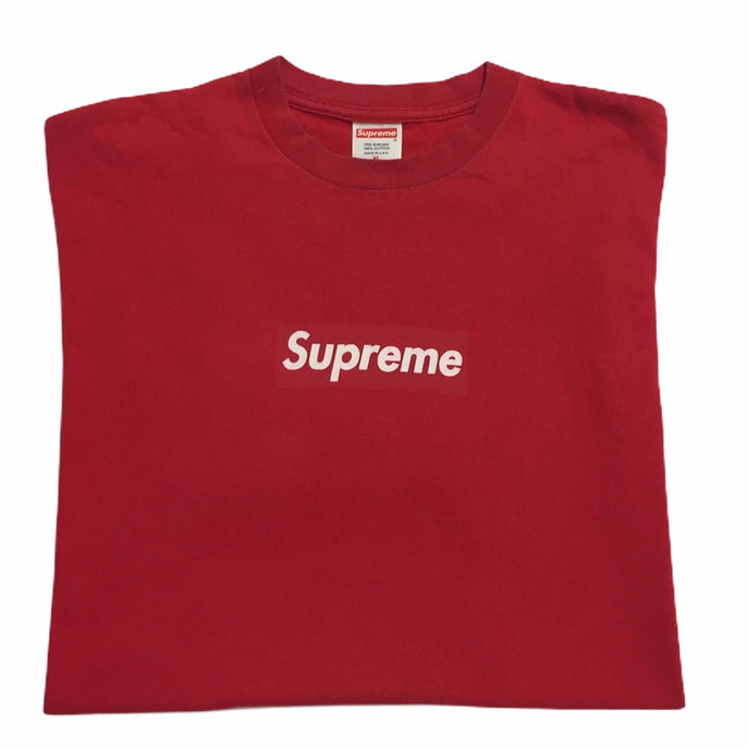 supreme red box logo shirt