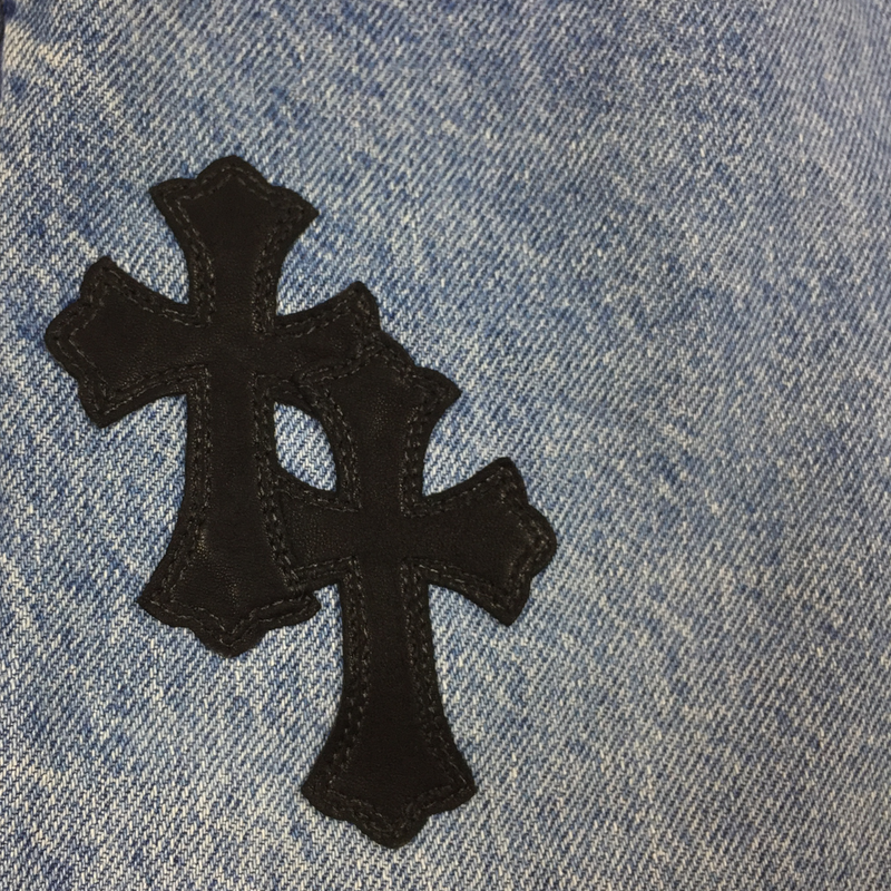 Chrome Hearts Cross Patch Blue Levis Denim Dukes Archive 2771