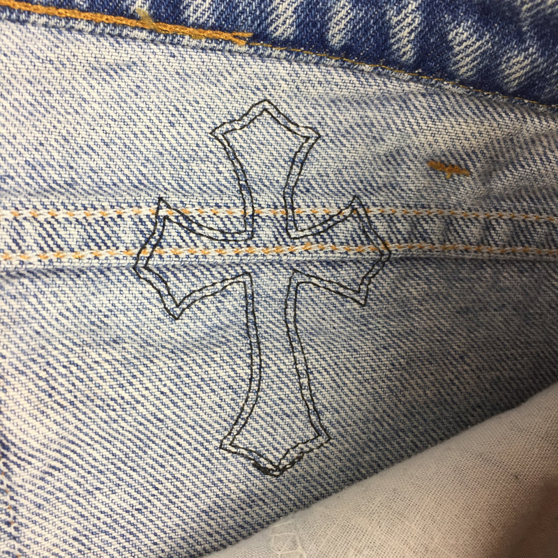 Chrome Hearts Cross Patch Blue Levis Denim Dukes Archive 0841