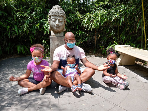 Enterpreneur and Podcaster Jerome Fenton and his three daughters